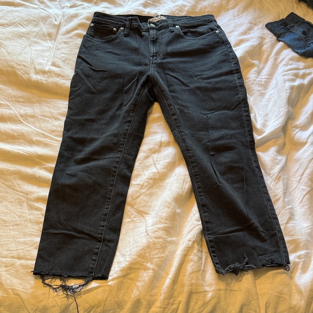 Madewell high rise slim crop boyjean